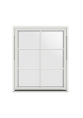 Original Trä 100, Vridfönster utsida stängd smal spröjs SP2,1