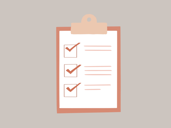 Illustration av en checklista